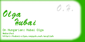 olga hubai business card